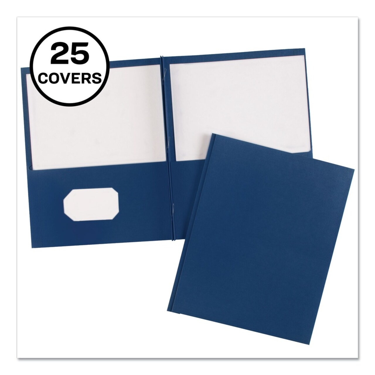 Avery 0.5 in. Capacity 11 in. x 8.5 in. Prong Fastener Two-Pocket Folder - Dark Blue (25/Box)